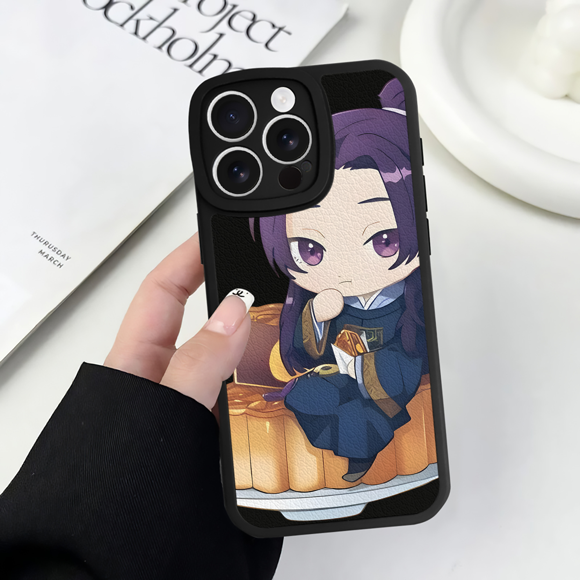 （画像用） 薬屋のひとりごと The Apothecary Diaries 【iPhone 16シリーズ対応】シリコンスマホケース（レザー調） 材質：シリコン